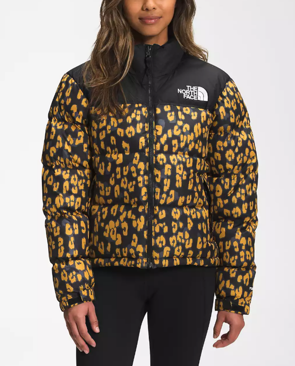 The North Face Printed Nuptse Jacket Yellow