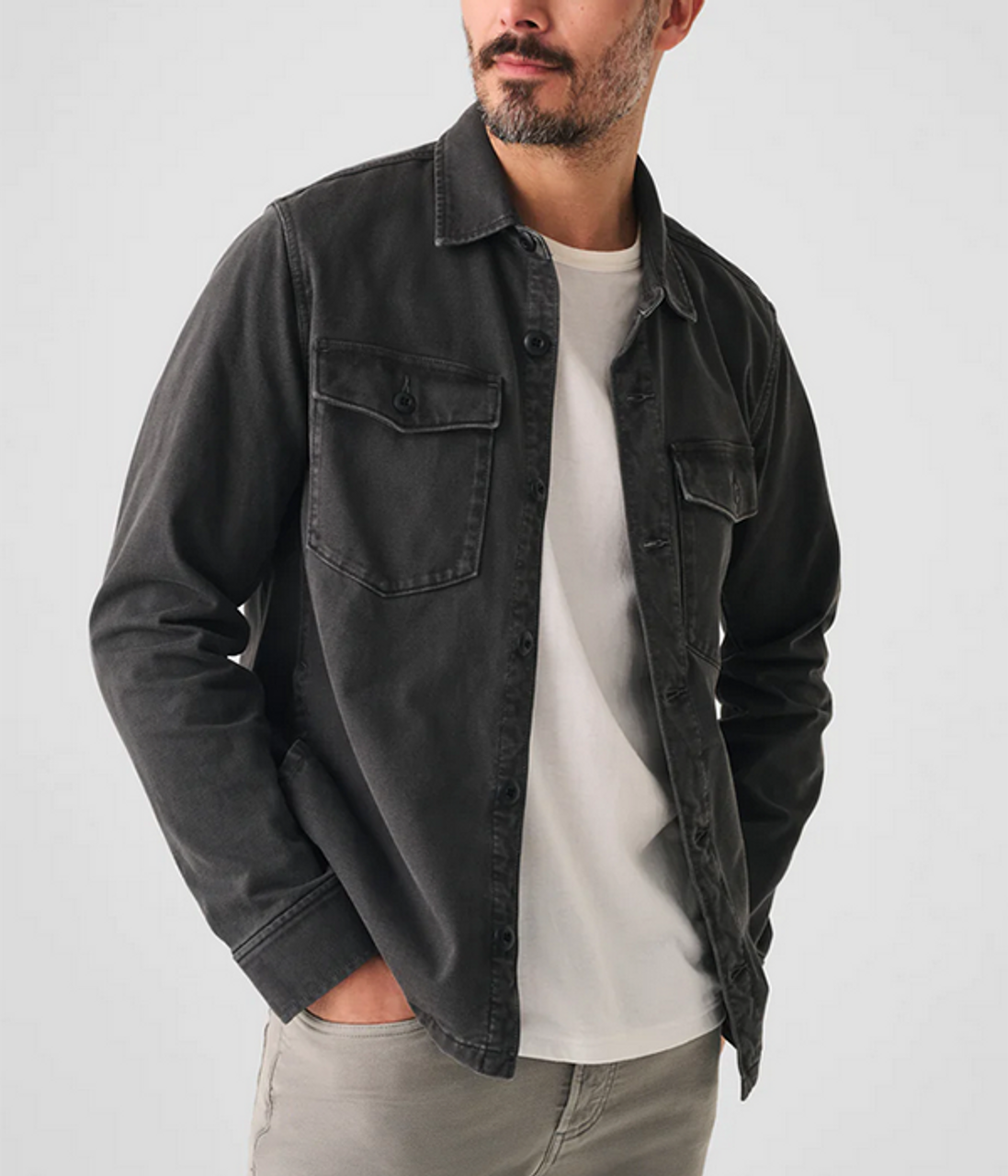 Linen-blend Chore Shirt Jacket | Express