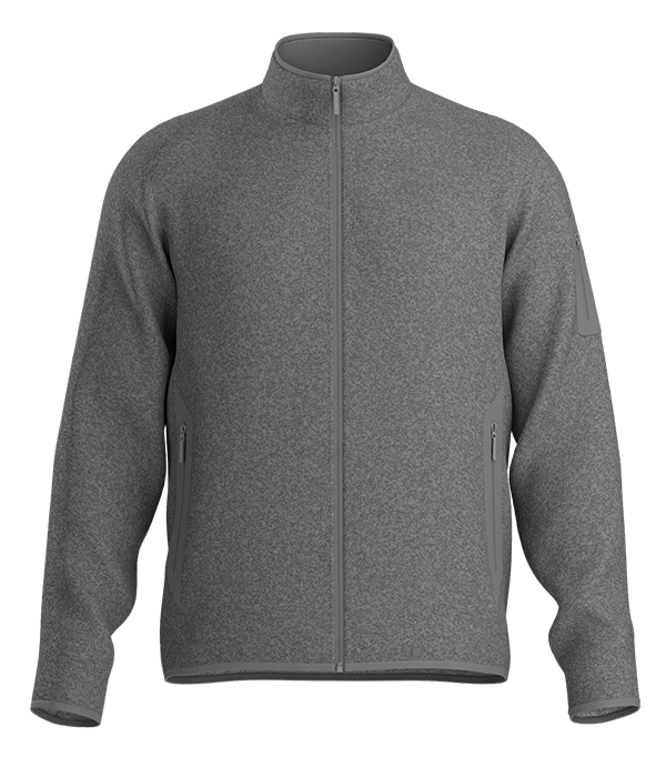 Shop Mens Covert Cardigan F25 - Carob Heather / Black - XXL