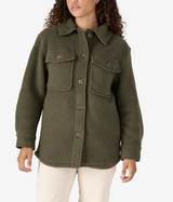 Womens Retro Pile Shacket