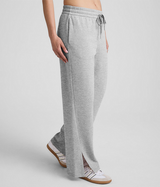 Womens Luxefleece Side Slit Wide Leg Pant