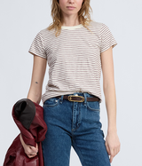 Womens Slub Striped Tee F25