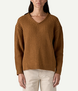Womens Recycled Wool V-Neck Sweater