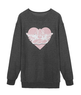 Womens Read Recipts K- Boyfriend Crewneck