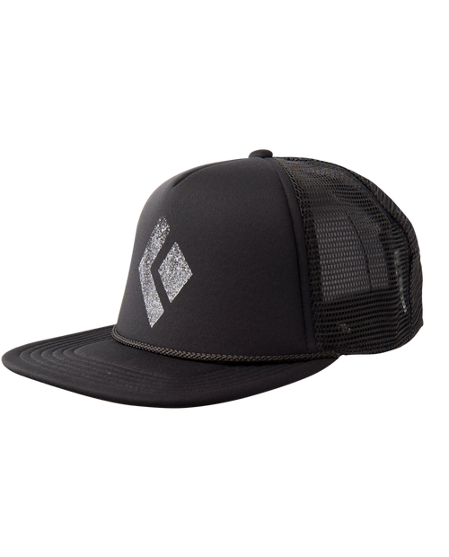 BLACK DIAMOND FLAT BILL TRUCKER HAT