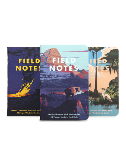 FIELD NOTES National Parks Series F: Glacier, Hawaii, Volcanos, Everglades