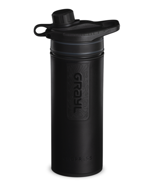 GRAYL 24oz GeoPress Purifier Bottle in Covert Black