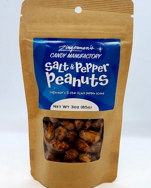 Salt & Pepper Peanuts, Resealable Pouch 3 oz