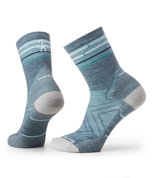 Womens Run Zero Cushion Mid Crew Socks