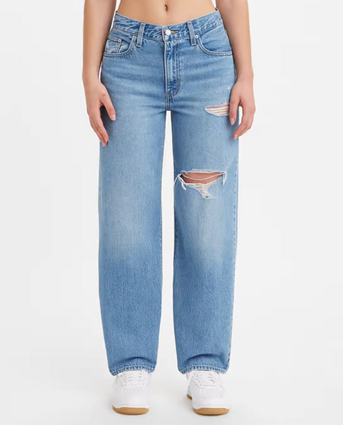 Baggy Dad Women's Jeans - Light Wash