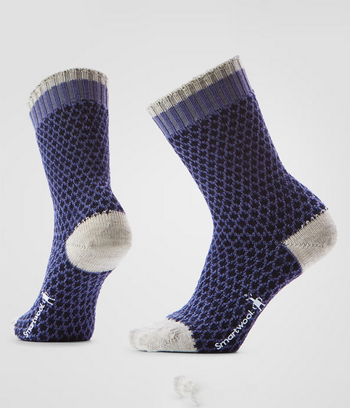 Womens Everyday Popcorn Polka Dot Crew Socks - 207_Chestnut - XL