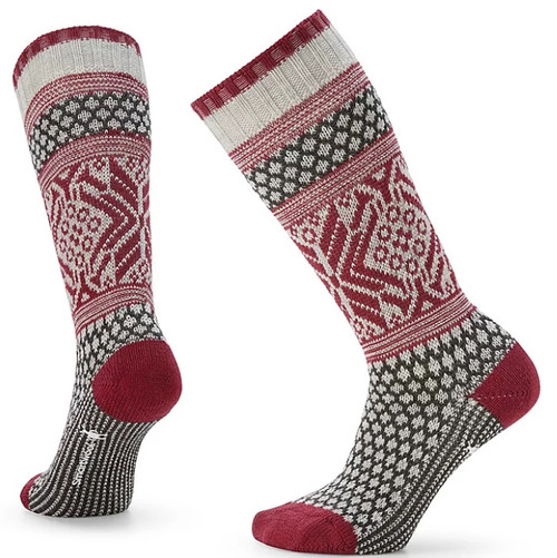 Womens Everyday Popcorn Snowflake Pattern Crew Socks Womens Everyday Popcorn Snowflake Pattern Crew Socks