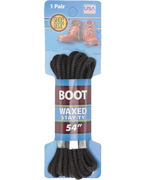 Waxed Boot Laces 54 Black Waxed Boot Laces 54 Black