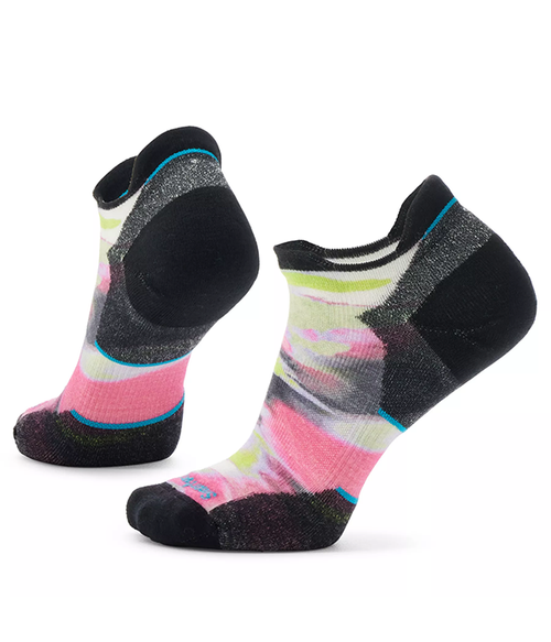 Womens Run Targeted Cushion Brushed Print Low Ankle Socks
