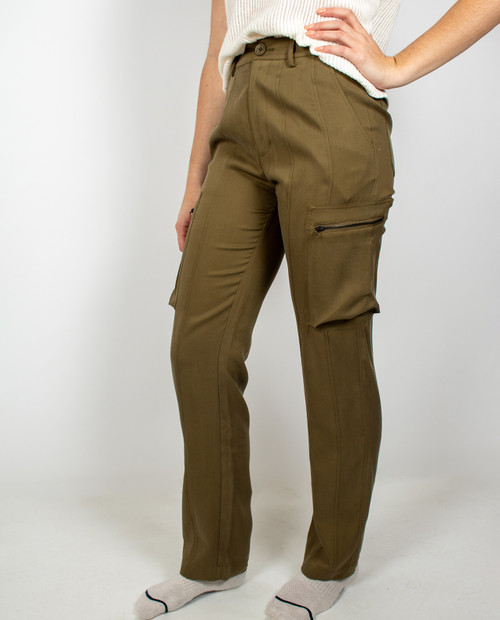 Michael Stars Bobbi Linen Cargo Pant Dolma / S