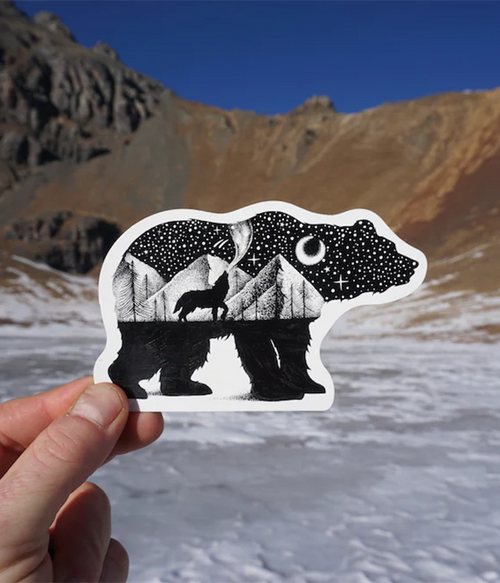 Bear & Wolf Sticker
