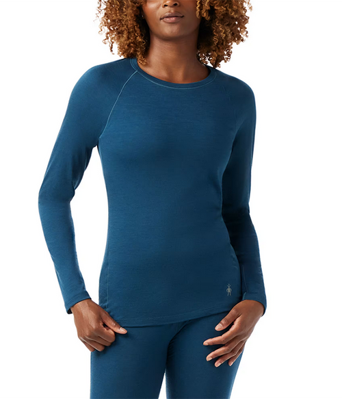 Womens Classic All-Season Merino Base Layer Long Sleeve - P43_Nightfall Blue - XL