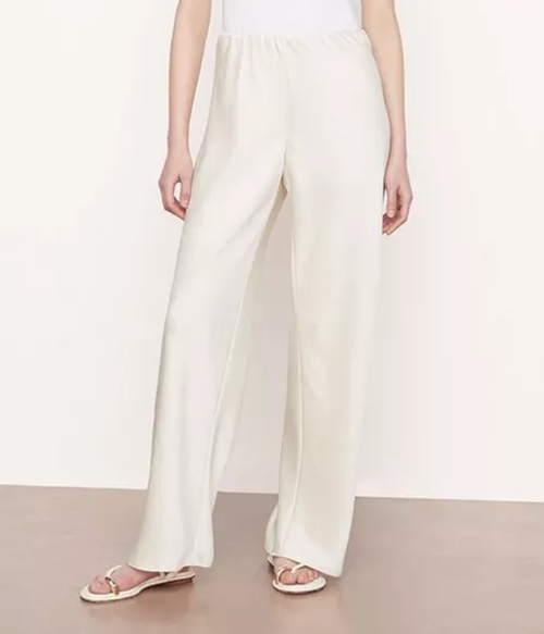 Womens High Waist Satin Bias Pant