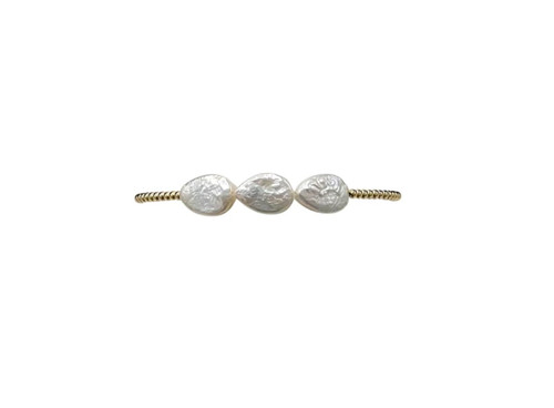 2MM Signature Bracelet with 3 Pear Pearls - 6.5