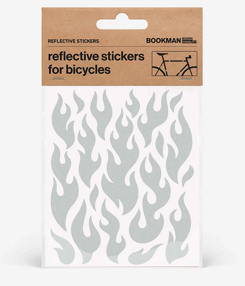 ▷ KIT PEGATINAS REFLECTANTES PARA BICICLETA BOOKMAN HUESOS BLANCO