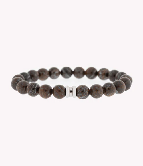 Mens Basic Stones Bracelet in Bronzite