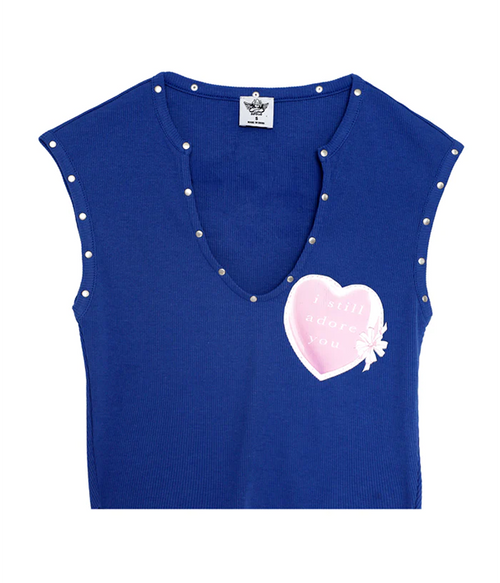 Womens Adore You Rebel Tank in Blue