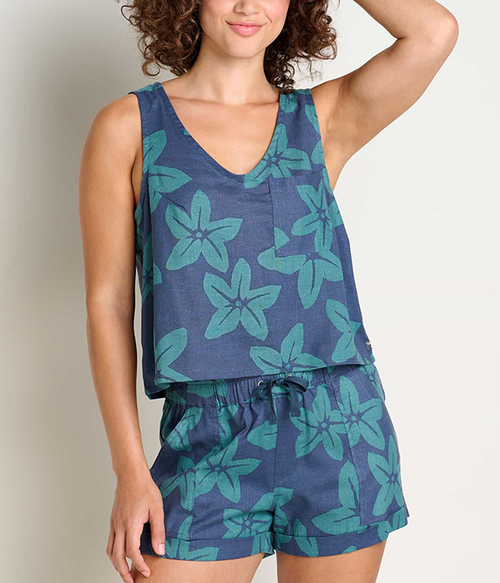 Womens Taj Hemp Button Back Tank II