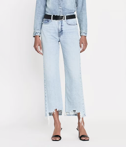 Womens Le Jane Crop Bite Hem in Fizz Indigo