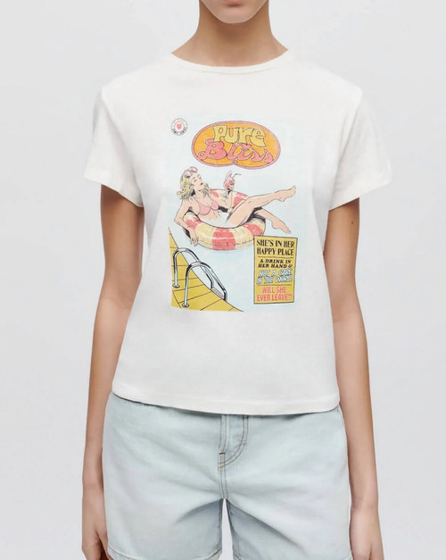 Womens Classic Tee Pure Bliss in Vintage White