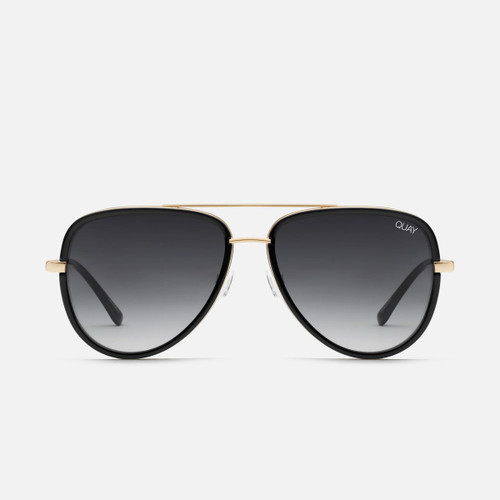All In Mini Sunglasses in Black / Polarized Smoke