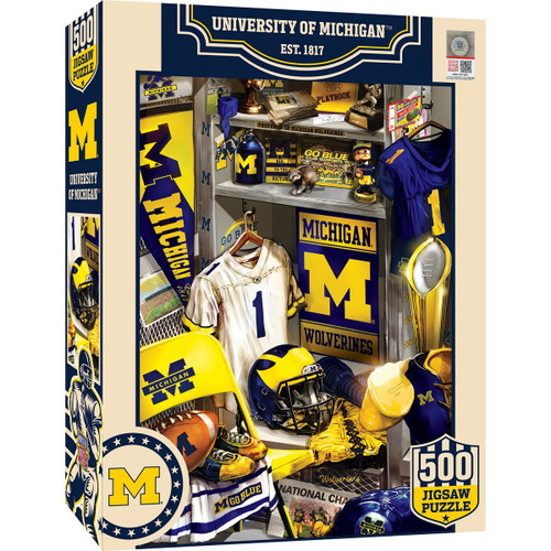 Michigan Wolverines - Locker Room 500 Piece Puzzle