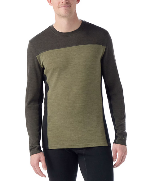 Mens Classic Thermal Merino Base Layer Colorblock Crew