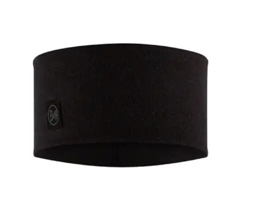 Merino Wide Headband Solid Adult in Black