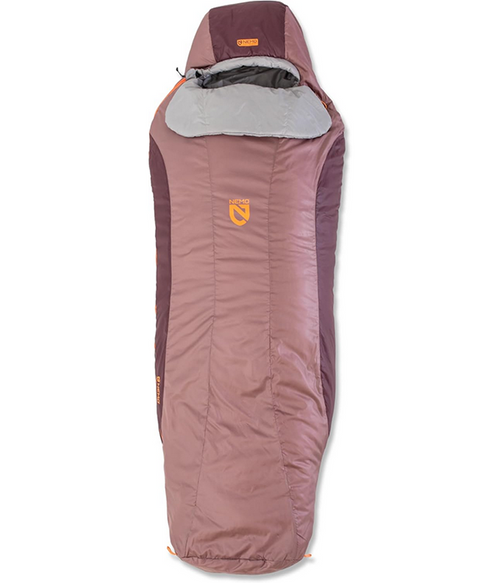 Tempo Women's Synthetic Sleeping Bag 35 Degree REGULAR in Twilight Mauve - Paloma Gray