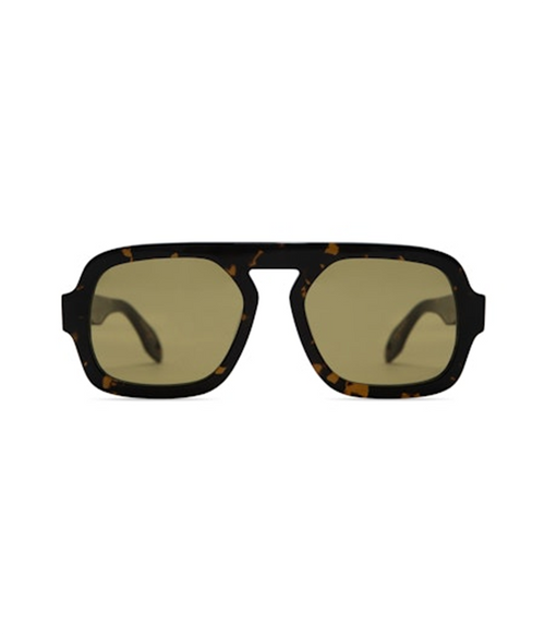 Womens Jane in Dark Brown Tortoise Olive Green Lens