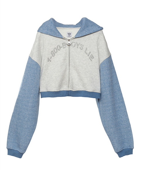 Womens 1-800 Alex Zip Hoodie in Grey