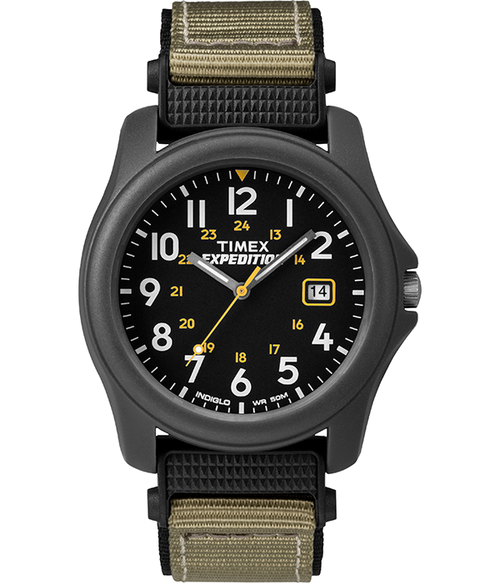 Expedition Camper 39mm Nylon Strap - Black Dial Tan Strap