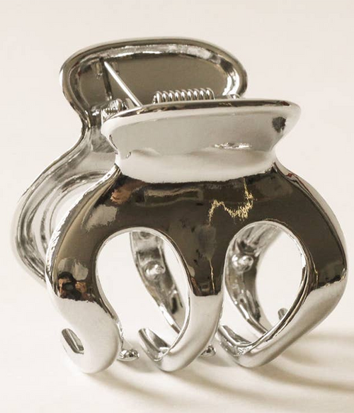 Metal Hair Claw Clip | Silver Metal Hair Claw Clip | Silver