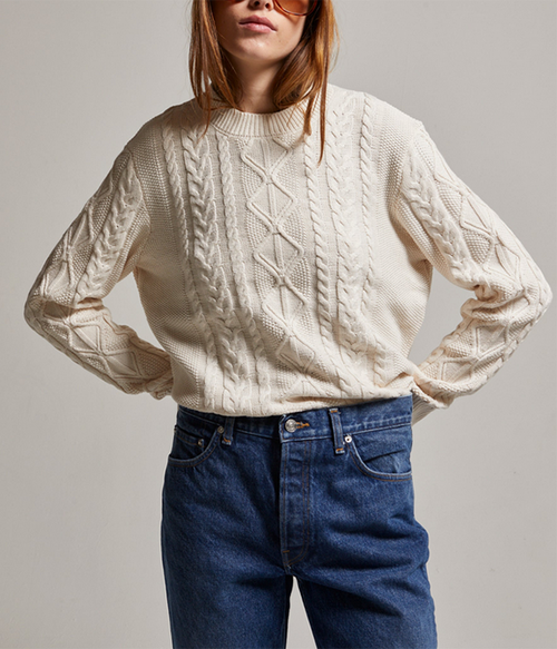 Womens Andre Cable Knit Sweater