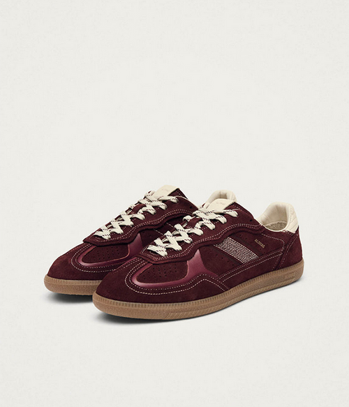 Womens Tb.490 Rife Burgundy Cream Leather Sneakers