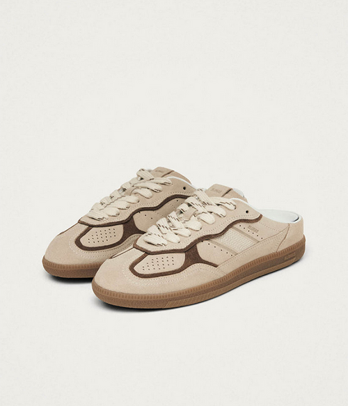 Womens Tb.490 Mule Cream Leather Sneakers