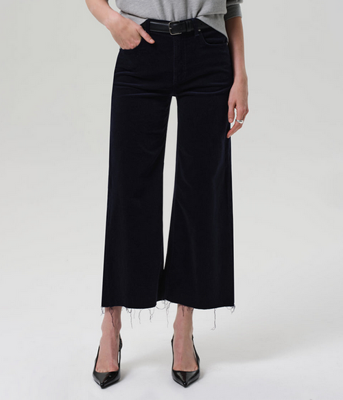 Womens Lyra Wide Leg Crop in Navy