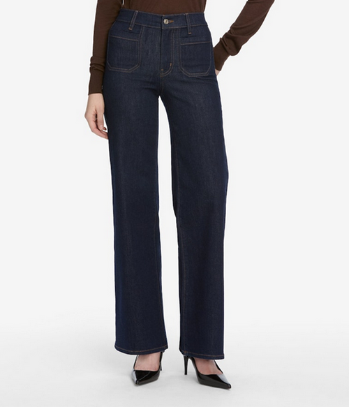 Womens Le Slim Palazzo Modernist Pocket in Rinse