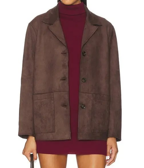 Womens Beau Vegan Suede Jacket