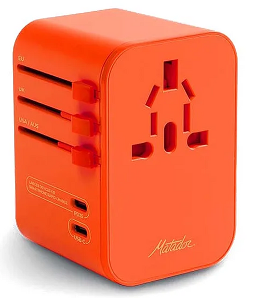 Global Travel Adapter - Orange