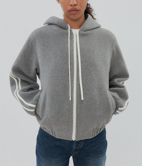 Womens Boyfriend Zip in Grey
