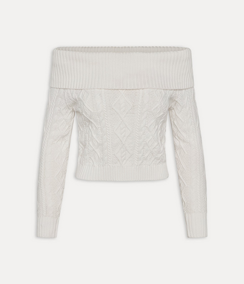 Womens Saint Cable Knit Sweater