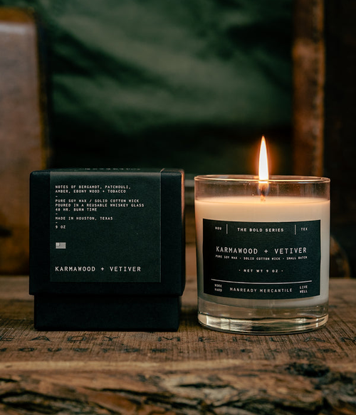 The Bold Series Soy Candle | Karmawood + Vetiver