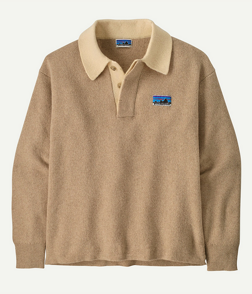 Mens Recycled Wool-Blend Rugby Sweater F25
