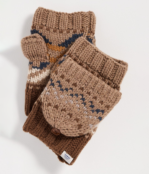Womens Color Pop Fair Isle Mittens